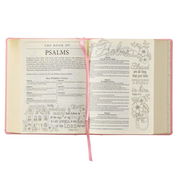 KJV Pink Faux Leather Hardcover My Promise Bible - Image 3