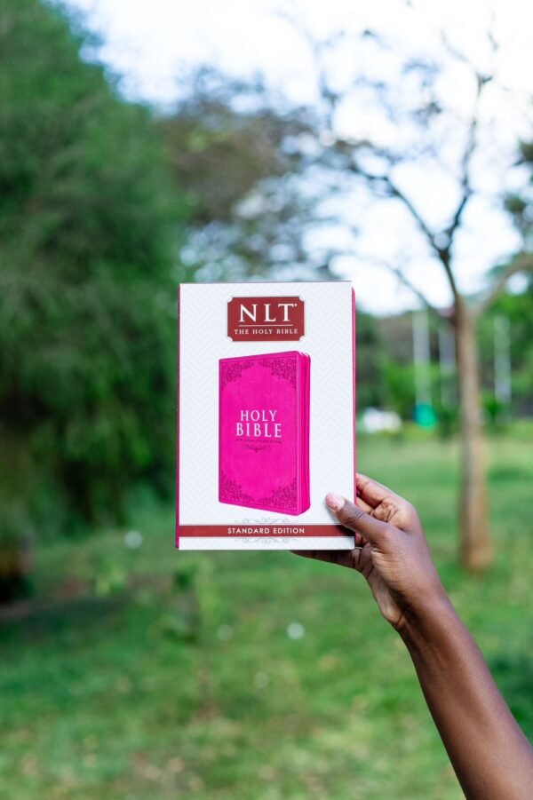 NLT Pink Faux Leather Standard Bible Thumb Indexed With Zip - Image 3