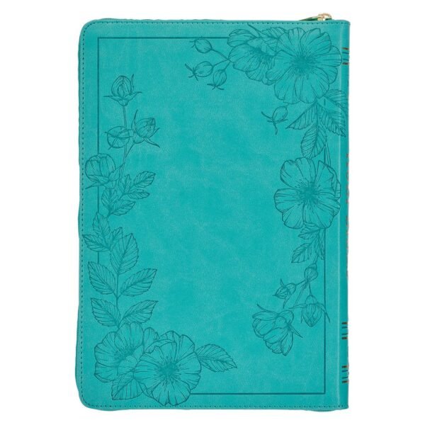 KJV Teal Faux Leather Thinline Bible Large Print - Image 2