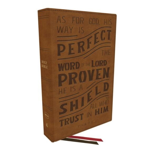 NKJV Personal Size Reference Bible Tan (Comfort Print)(Verse Art Cover)(Imitation Leather)