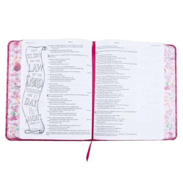 NLT Pink Peony Faux Leather Inspire Filament Bible - Image 6