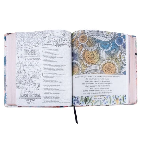 NLT Watercolor Garden Faux Leather Flexcover Inspire Faith Filament Bible - Image 2