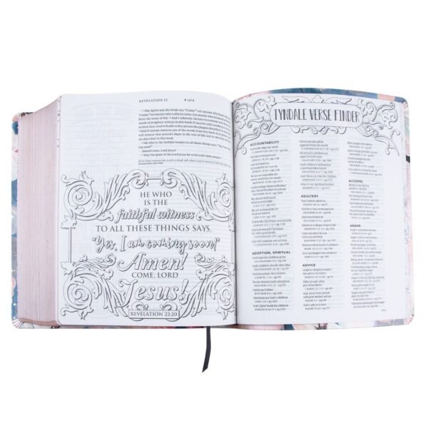 NLT Watercolor Garden Faux Leather Flexcover Inspire Faith Filament Bible - Image 6