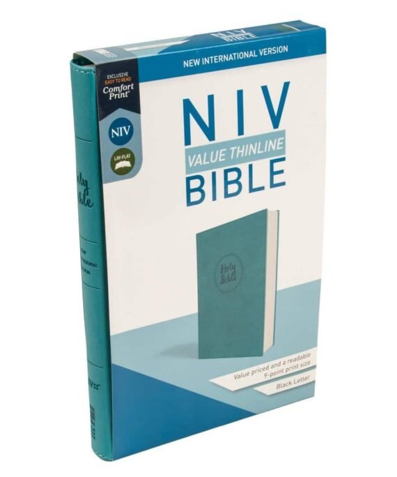 NIV Faux Leather Value Thinline Bible Teal Comfort Print