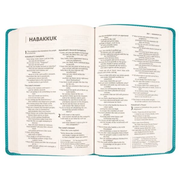 NIV Faux Leather Value Thinline Bible Teal Comfort Print - Image 9