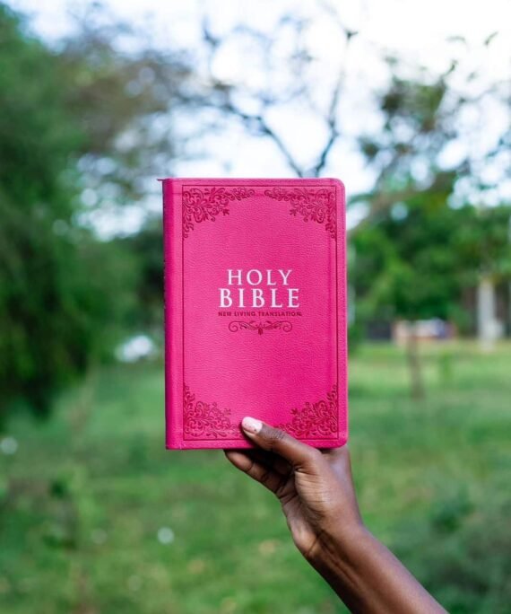 NLT Pink Faux Leather Standard Bible Thumb Indexed With Zip