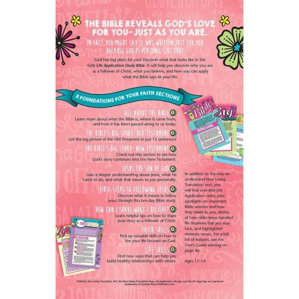 NLT Girls Life Application Study Bible (Hardcover) - Image 4