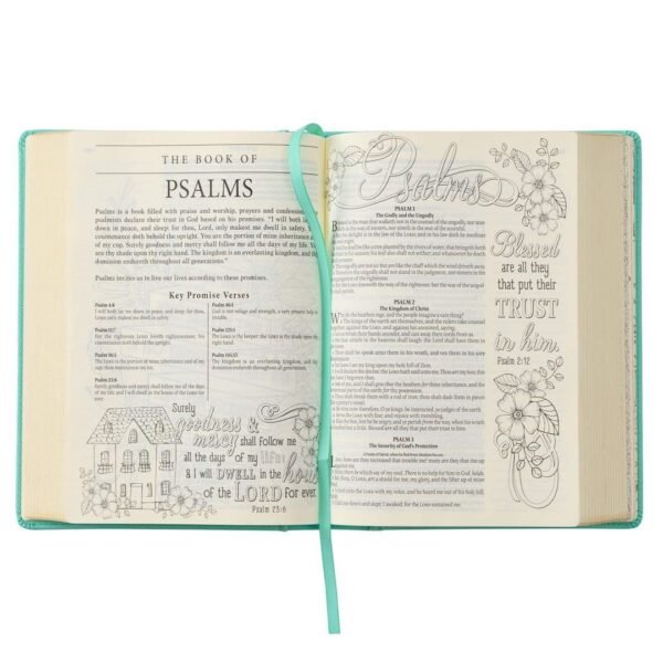 KJV Turquoise Faux Leather Hardcover My Promise Bible - Image 2