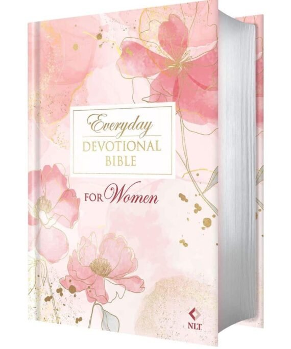 NLT Pink Floral Hardcover Everyday Devotional Bible For Women