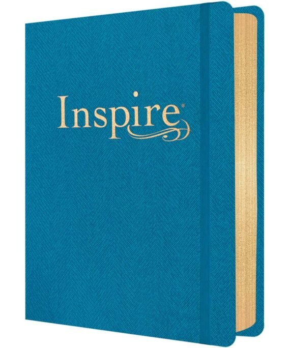 NLT Blue Faux Leather Hardcover Inspire Bible