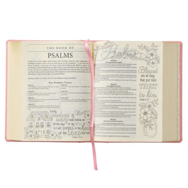 KJV Pink Faux Leather Hardcover My Promise Bible - Image 3