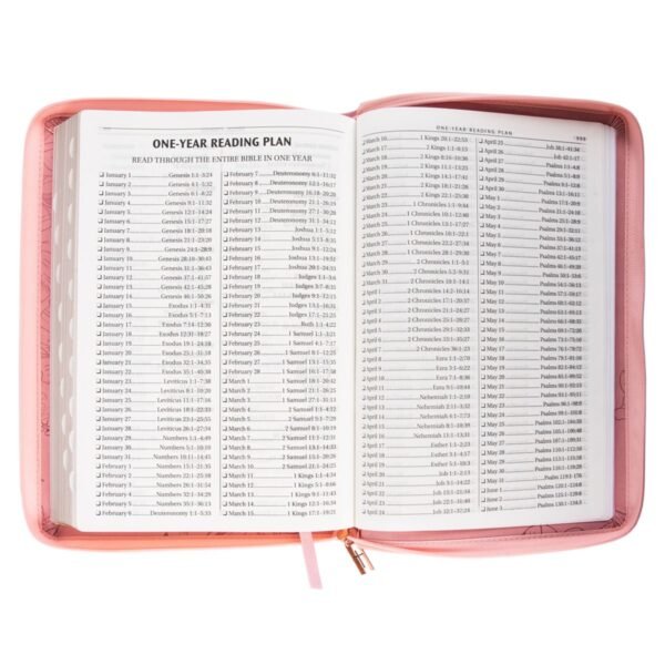 KJV Pink Faux Leather Thinline Bible Large Print - Image 4
