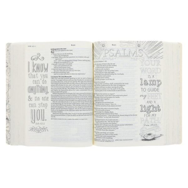 NLT CREAM FLORAL PAPERBACK INSPIRE FILAMENT-ENABLED BIBLE - Image 2
