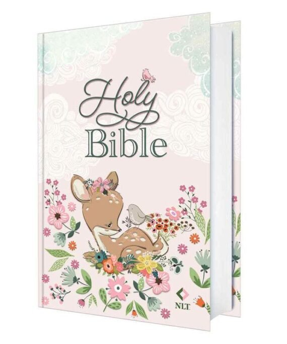 NLT DEER HARDCOVER BABY BIBLE FOR GIRLS