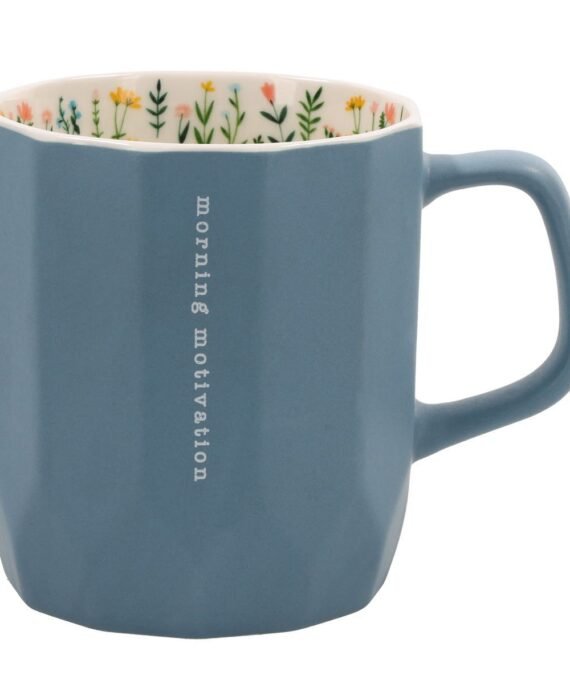 CUP OF HAPPINESS BLUE CERAMIC MUG