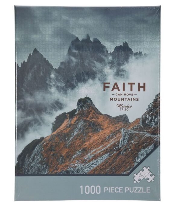 FAITH CAN MOVE MOUNTAINS 1000 PIECE CARDBOARD PUZZLE