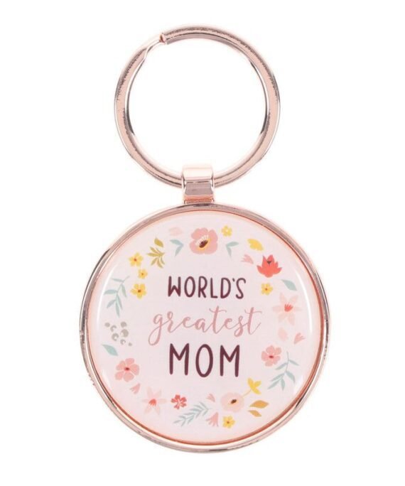 WORLD'S GREATEST MOM EPOXY METAL KEY RING