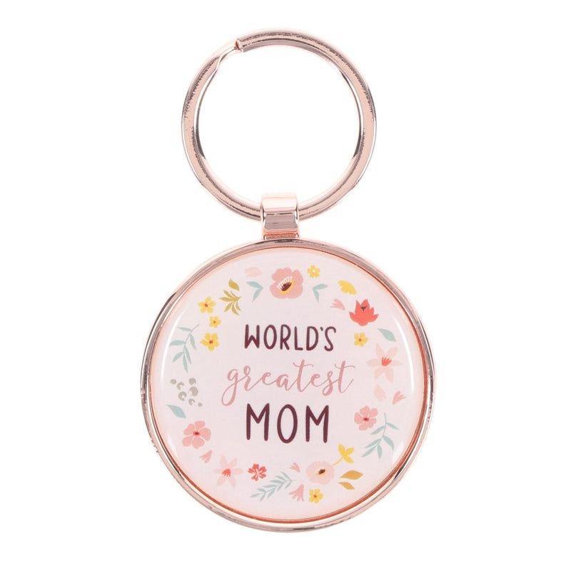 WORLD'S GREATEST MOM EPOXY METAL KEY RING