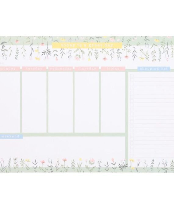 A4 WEEKLY DESK PLANNER - TODAY IS A GREAT DAY
