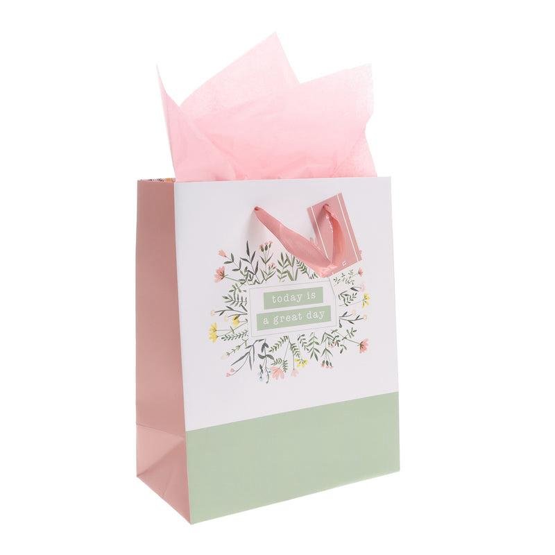 TODAY IS A GREAT DAY MEDIUM GIFT BAG WITH GIFT TAG