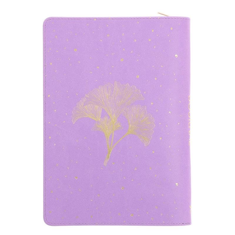 BE STILL AND KNOW ORCHID FAUX LEATHER JOURNAL WITH ZIPPED CLOSURE - Image 3