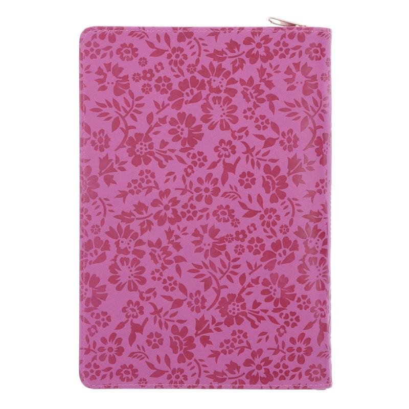 WITH GOD ALL THINGS ARE POSSIBLE FAUX LEATHER JOURNAL WITH ZIPPED CLOSURE - Image 2