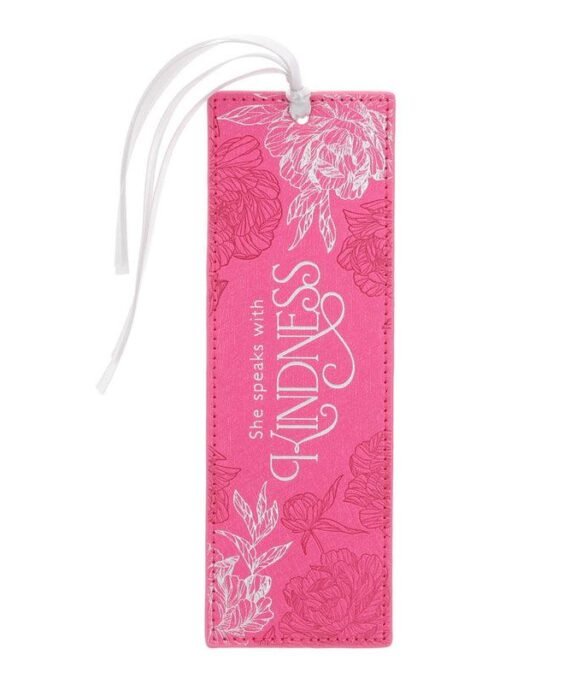 SHE SPEAKS WITH KINDNESS FAUX LEATHER BOOKMARK