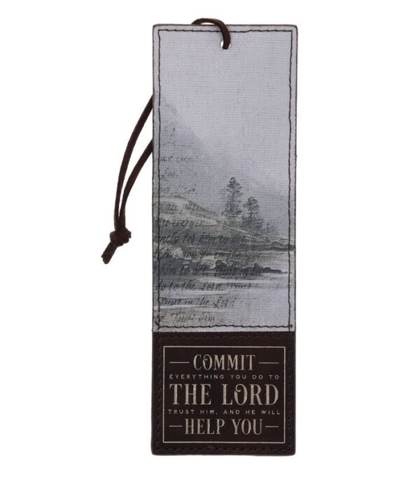 COMMIT EVERYTHING YOU DO TO THE LORD (FAUX LEATHER BOOKMARK)